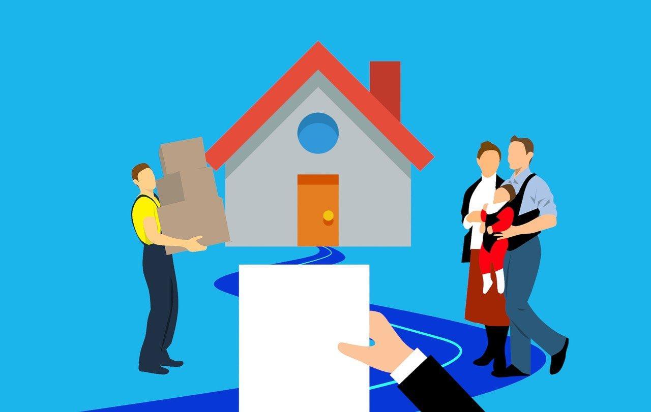 Free house moving contract illustration