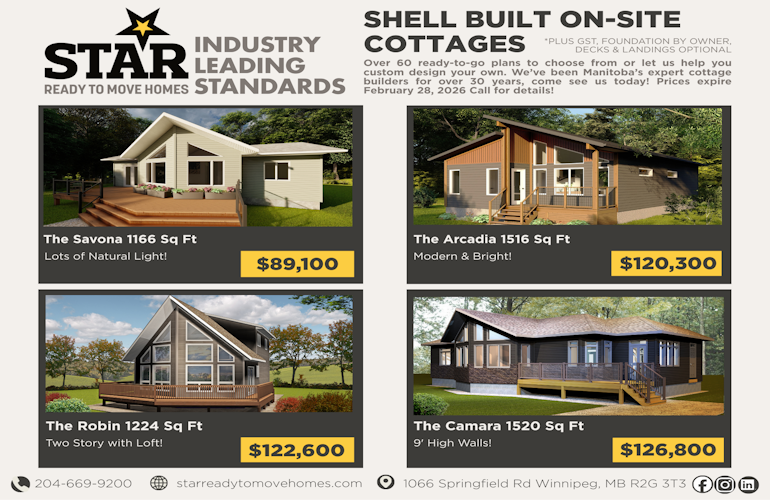 Shell Built On-Site Cottages